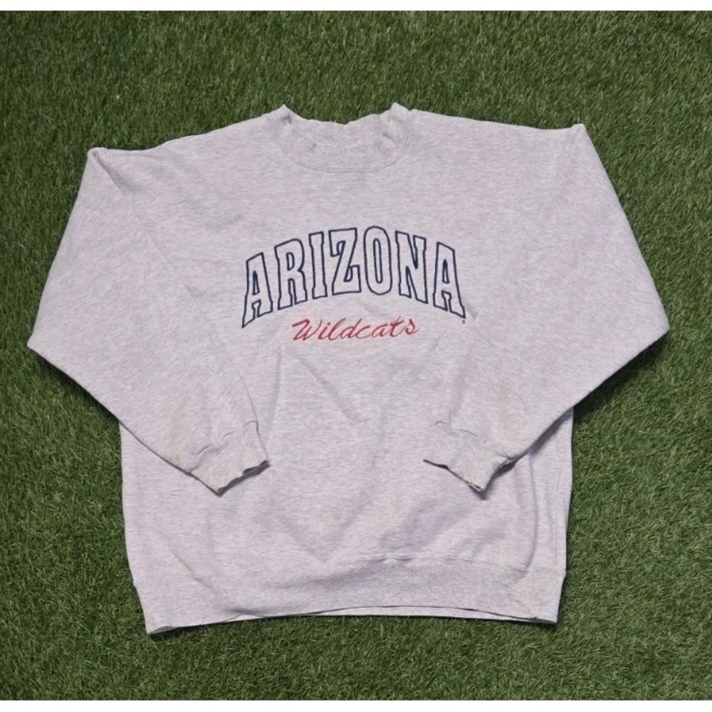 Vintage Arizona Wildcats Crewneck Sweatshirt XL Dodger Heather Gray Made In USA